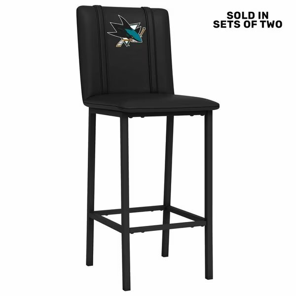 Bar Stool 500 with San Jose Sharks Logo, 2PK, Dreamseat, Mfr#: XZ500BSDBLK-PSNHL42040A